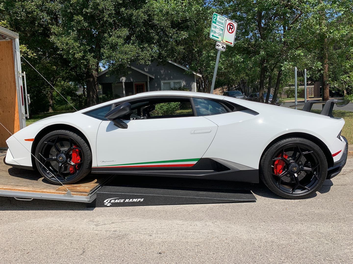 2018 Lamborghini Huracan Performante is back from service! Quick, in-town runs are the best. Thanks to @lamboaustintx for your continued business and referrals. 
.
.
.
.
.
.

#nicksautotransport #dreamtransporter #enclosedtransport #carhauler #carsofinstagram #carswithoutlimits #supercar #supercarsofinstagram #toyhauler #atc #aluminumtrailer #ford #powerstroke #platinum #carporn #raceramps #lamborghini #lambo #lambro #lamborghiniatx #huracan #performante #v10 #ala