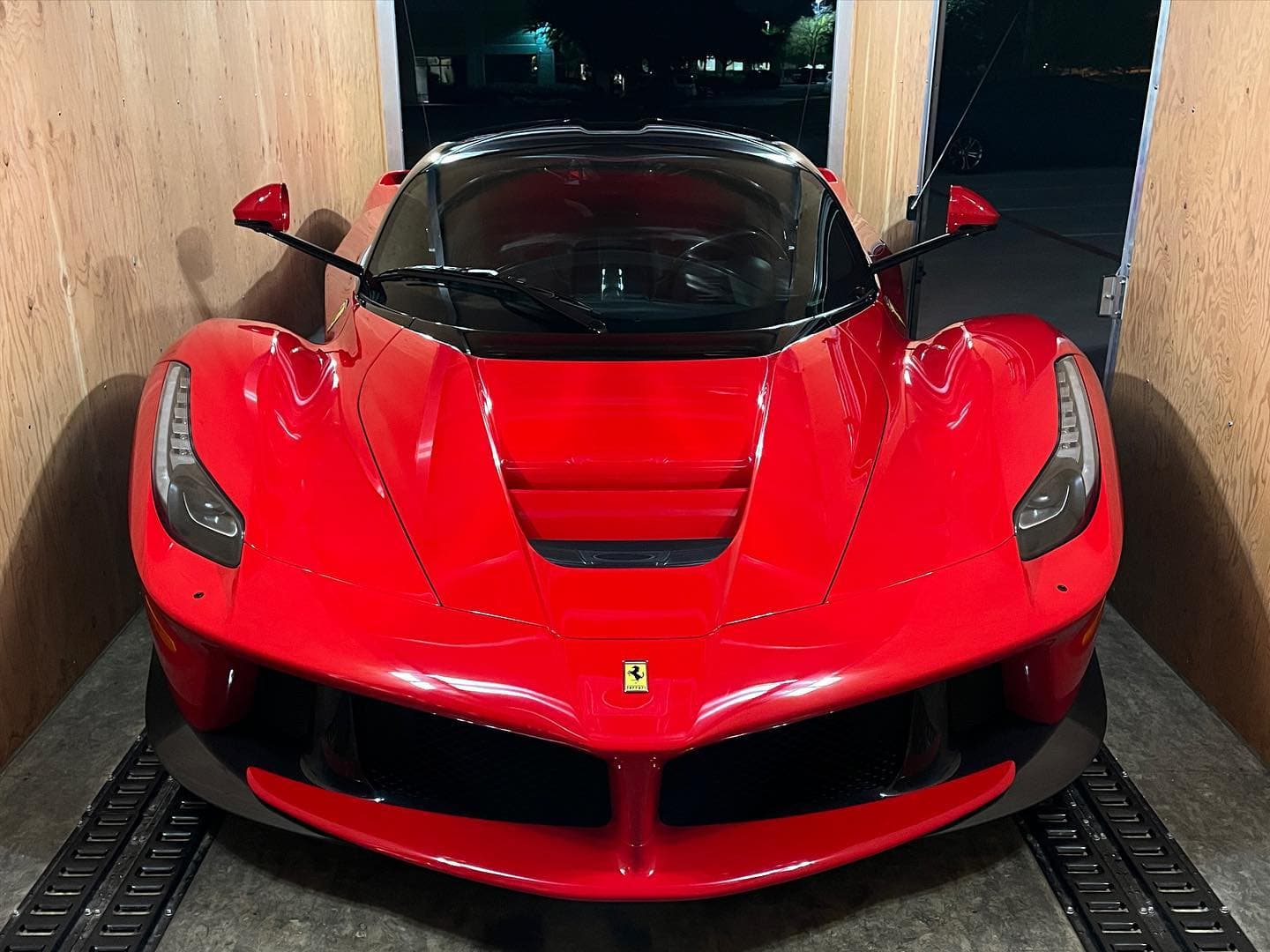 This is part 1 of 3 of an awesome collaboration with @boardwalkferrari. There are only 499 LaFerraris in existence and I had the opportunity to move 3 of them in 2 days for a Concorso Ferrari event at the dealership. This is the 2nd one I’ve transported now, and the car still takes my breath away. It is equal parts beautiful and menacing. A 6.3 liter, naturally aspirated 789hp V12 engine is coupled with a 161hp electric motor for a total output of 950hp. With a top speed of 220mph, this car definitely fits it’s name: “The Ferrari”.
.
.
.
.
.
.
.
.
.

#nicksautotransport #dreamtransporter #enclosedtransport #carhauler #carsofinstagram #carswithoutlimits #supercar #supercarsofinstagram #toyhauler #atc #aluminumtrailer #ford #powerstroke #platinum #carporn #raceramps #ferrari #laferrari #theferrari #v12 #naturallyaspirated #hybrid #ev #theholytrinity