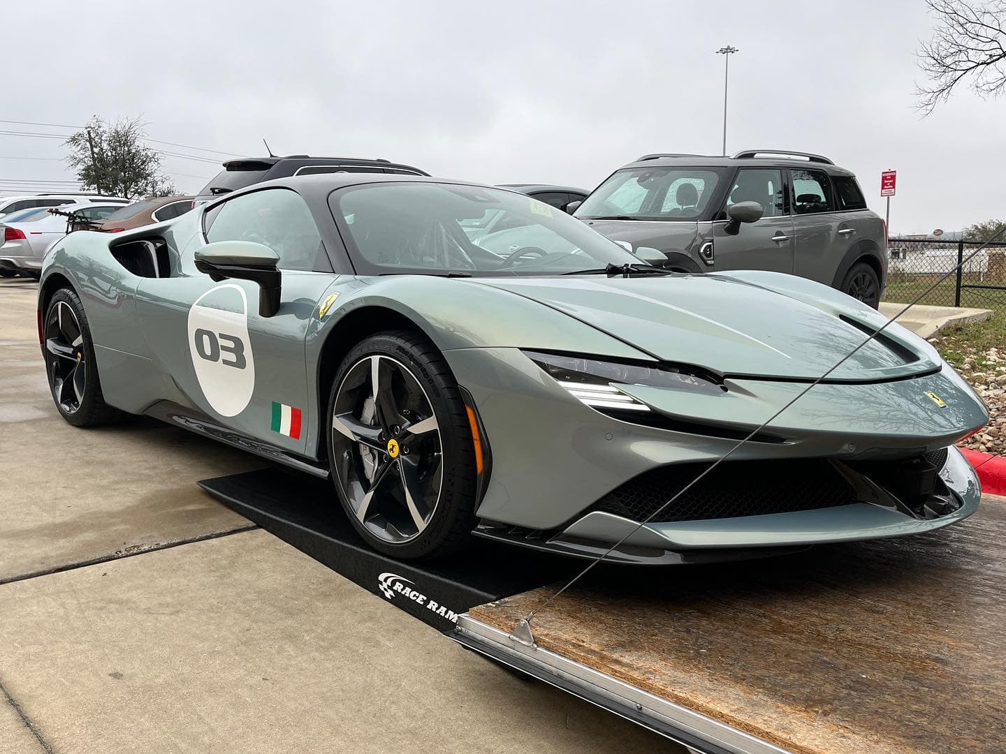 Another day, another Ferrari. This SF90 was picked up and taken to none other than the pros at @tx_tint @mitch_txtint for their paint protection film and paint correction. Always love working with those guys!
.
.
.
.
.

#nicksautotransport #dreamtransporter #enclosedtransport #carhauler #carsofinstagram #carswithoutlimits #supercar #supercarsofinstagram #toyhauler #atc #aluminumtrailer #ford #powerstroke #platinum #carporn #raceramps #ferrari #sf90