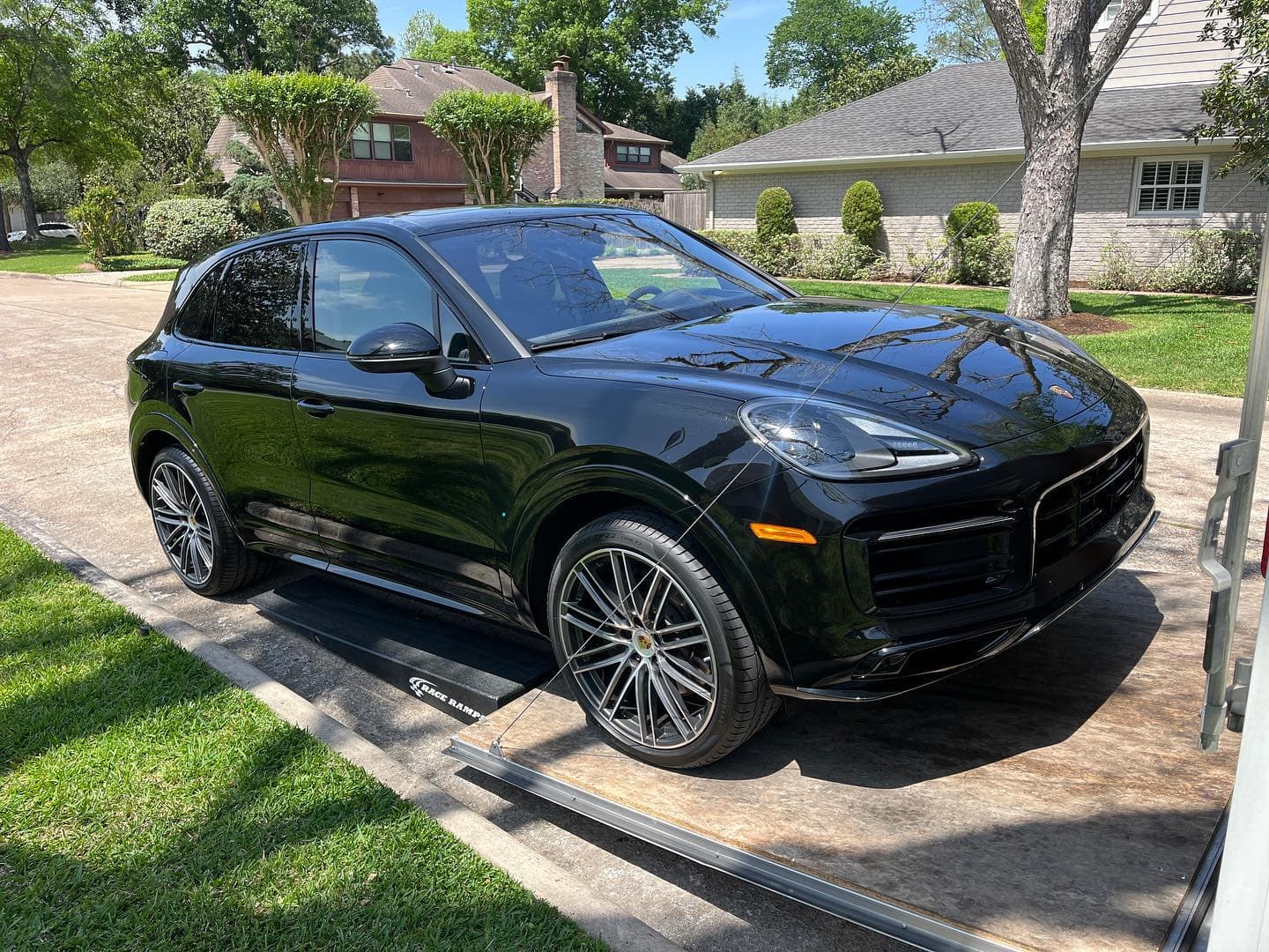 The latest generation of the Porsche Cayenne is the best looking yet. The “coupe” styling never really appealed to me, so this one takes the cake. In partnership with @porscheatx. Appreciate this long-term partnership I’ve built over the years!
.
.
.
.
.
.
.
.

#nicksautotransport #dreamtransporter #enclosedtransport #carhauler #carsofinstagram #carswithoutlimits #supercar #supercarsofinstagram #toyhauler #atc #aluminumtrailer #ford #powerstroke #platinum #carporn #raceramps #porsche #cayenne #platinumedition