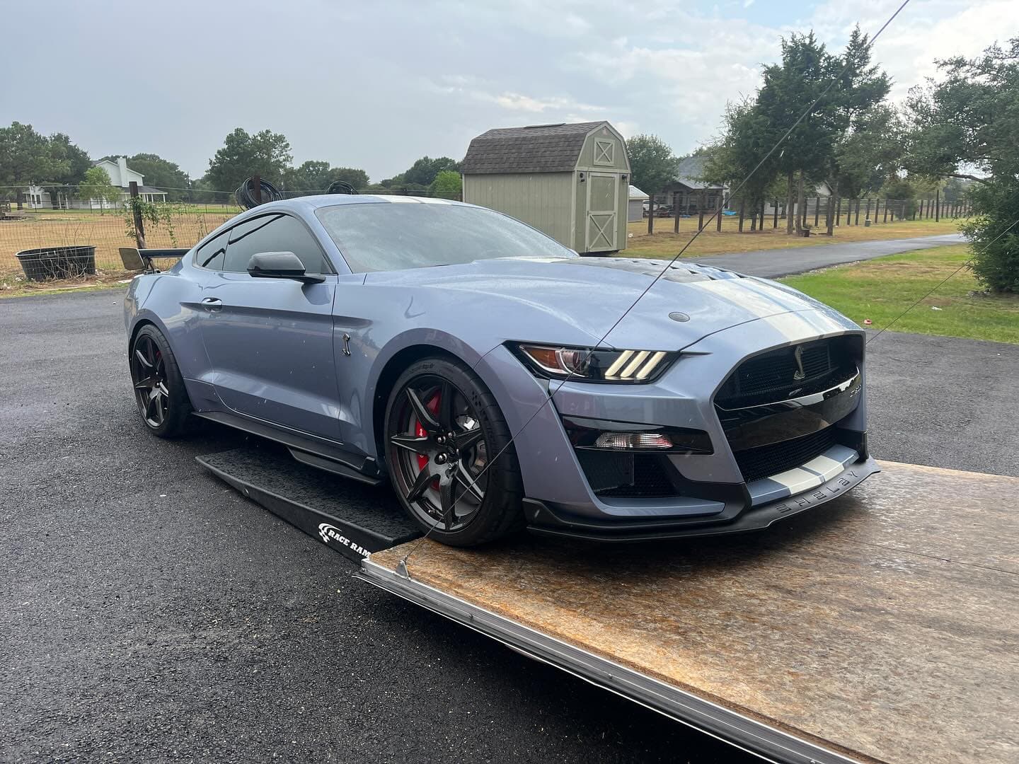 Fresh off the showroom floor. 2023 Mustang GT500. Those carbon fiber wheels are awesome!
.
.
.
.
.
.

#nicksautotransport #dreamtransporter #enclosedtransport #carhauler #carsofinstagram #carswithoutlimits #supercar #supercarsofinstagram #toyhauler #atc #aluminumtrailer #ford #powerstroke #platinum #carporn #raceramps #mustang #gt500 #crowdpleaser