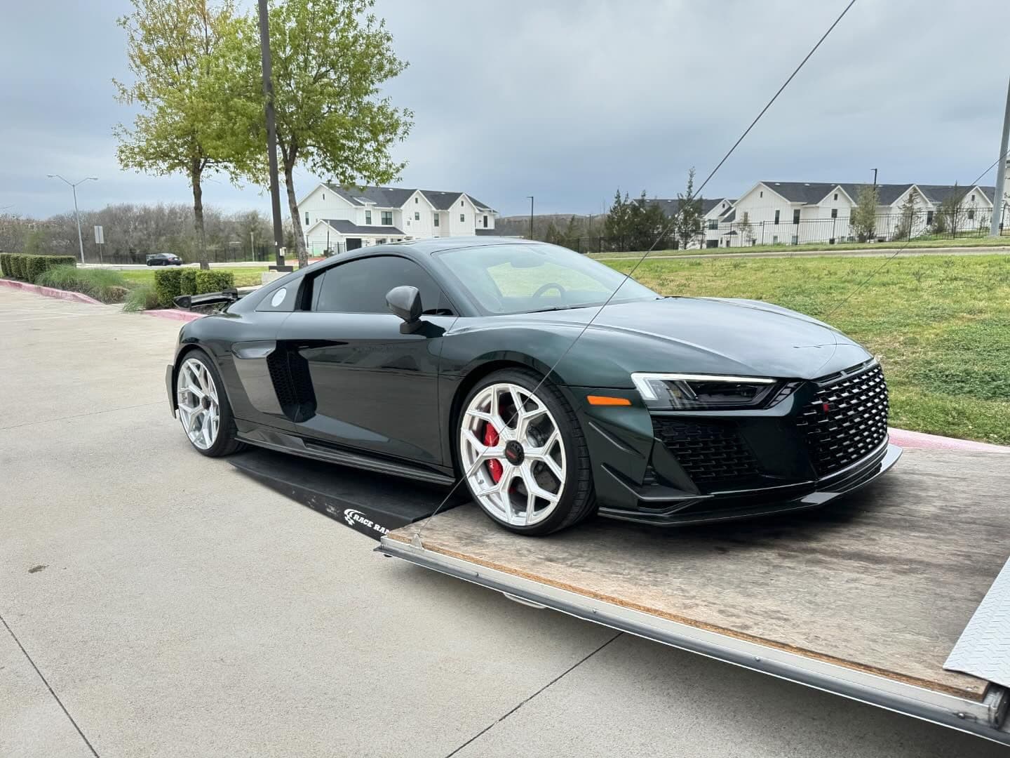 It is impossible to get a bad picture of this car. The Audi R8 GT. 1 of 333 produced to send off the R8 with a banger. This is extra unique as the mad scientists at @authenticdetailsatx actually did a full color change with PPF! No, it’s not paint. @czbuilt @boostlogic