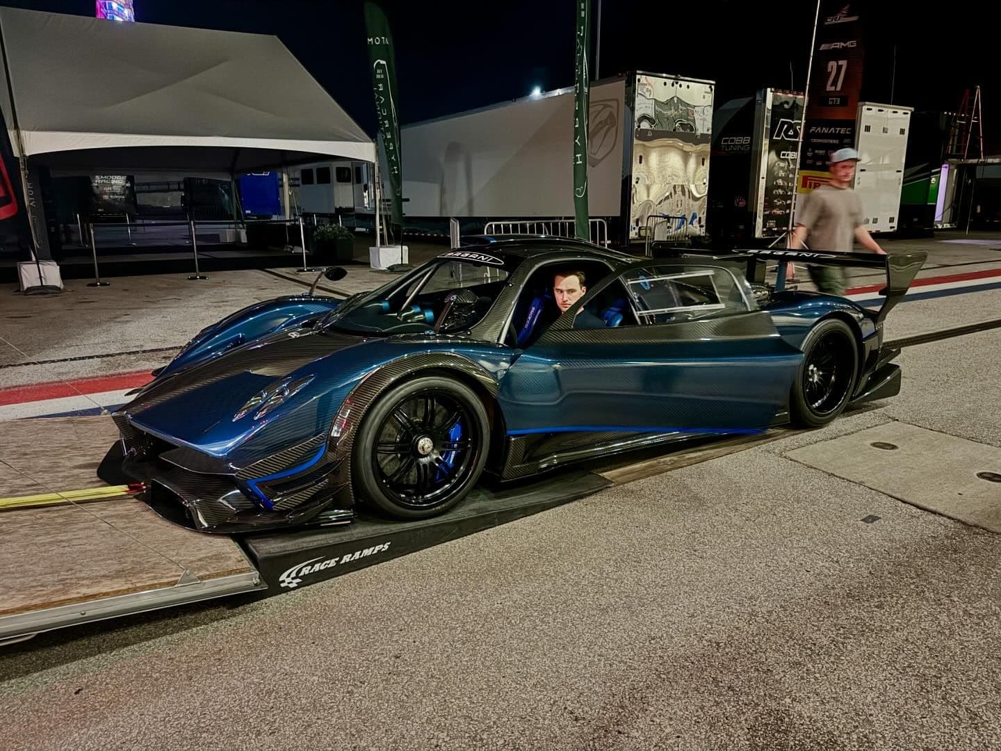 Without a doubt one of the best #nicksnightdrops since starting my business almost 5 years ago. Presenting the 1 of 5 2014 Pagani Zonda R Revolución. Not only did this car shut down the amazing @theexoticsnetwork #hypercargenesis event at Superstition in Austin, TX, but it also captured everyone’s awe and amazement at COTA this past weekend. I had the pleasure of having her under my personal care for most of the weekend, taking it to the track for the @hypercar_invitational event. Such an insane machine. Thank you to everyone that has been rocking with me still almost 5 years later. Your referrals mean so much to me! What will I transport next? 
.
.
.
.
.
.
.
#nicksautotransport #dreamtransporter #enclosedtransport #carhauler #carsofinstagram #carswithoutlimits #supercar #supercarsofinstagram #toyhauler #atc #aluminumtrailer #ford #powerstroke #platinum #carporn #raceramps #pagani #zomdaRrevolucion #zonda #r #revolucion #horaciopagani #trackday #cota