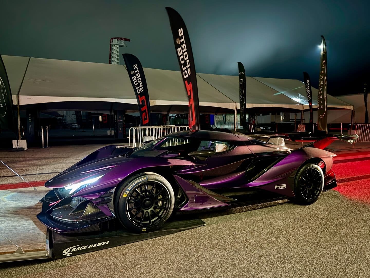 The 1 of 10 2019 Apollo Intensa Emozione or IE as it’s so aptly named. This car was just incredible. Capturing the eyes of the hundreds of @theexoticsnetwork Hypercar Genesis event participants on Friday, to capturing the awe and fun of @julianbowden with @hypercar_invitational, @fastrrr_llc and myself as we loaded it up from the event and dropped it off at the track at 3am for her morning debut at COTA. What an incredible experience! Thank you to every one involved in making this happen. 
.
.
.
.
.
.
.
.
#nicksautotransport #dreamtransporter #enclosedtransport #carhauler #carsofinstagram #carswithoutlimits #supercar #supercarsofinstagram #toyhauler #atc #aluminumtrailer #ford #powerstroke #platinum #carporn #raceramps #apollo #ie #intensaemozione #hypercar #cota #racecar